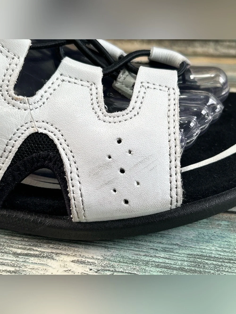 ECCO Bluma Fisherman Sandal Womens 9-9.5 White Leather Casual Adjustable Walking